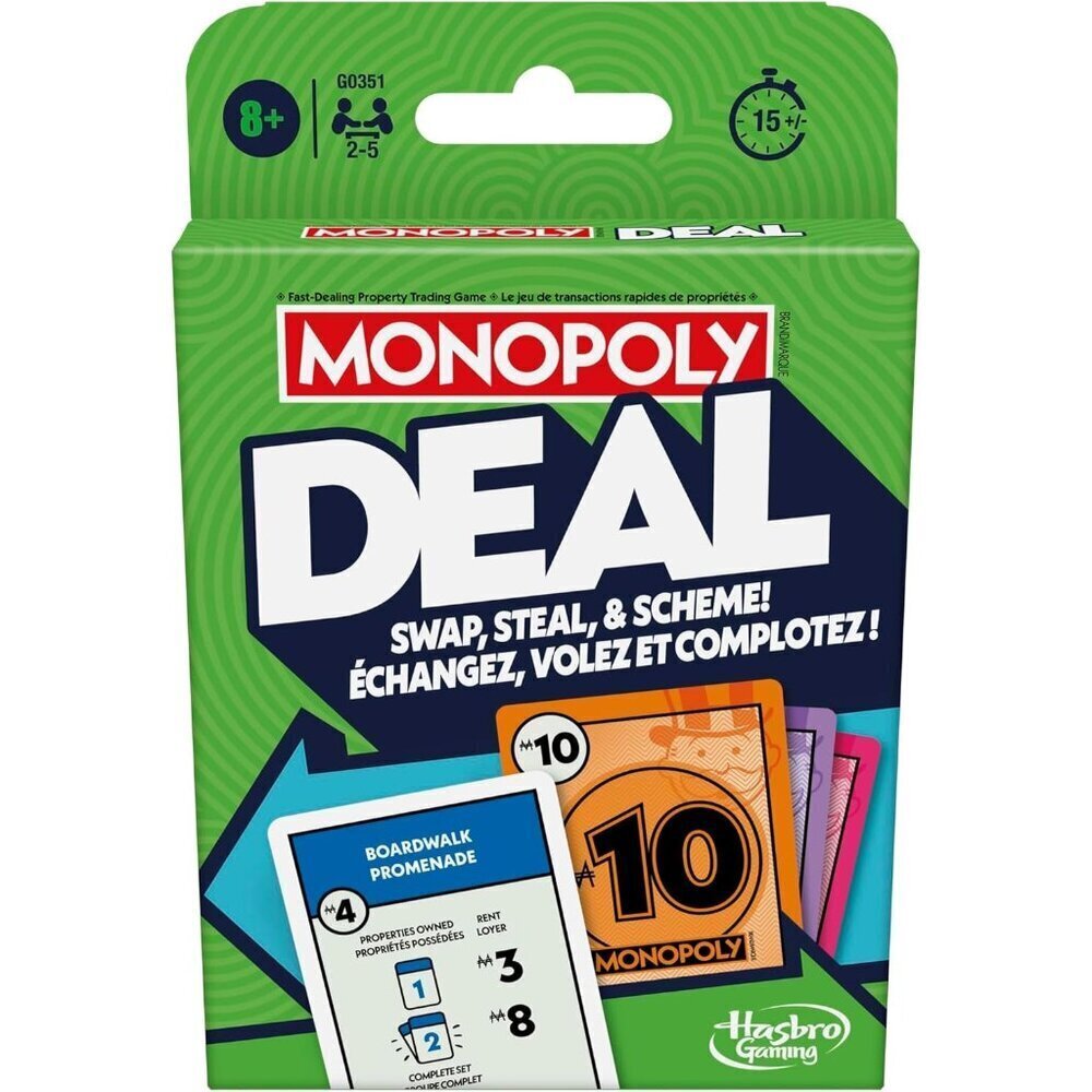 Monopoly Deal Travel Game Fast Fun & Strategic Card Game for Families Kids